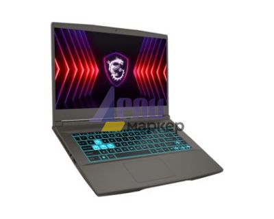 Лаптоп MSI Thin 15 A B7VF, AMD Ryzen 5 7535HS (6C/12T, up to 4.55GHz, 16MB L3), GeForce RTX 4060 8GB GDDR6 233 AI TOPS, 15.6" FHD (1920x1080), 144Hz, IPS-Level, 16GB DDR5 2x8 4800MHz, 512GB Gen4x4 SSD, WiFi 6E, BT5.3, Single Backlit Kbd (Blue), NO OS, 52.