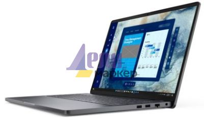 Лаптоп Dell Pro 16 PC16250, Intel 5 120U (10 cores, up to 5.0 GHz), 16" FHD+(1920x1200) 300nits AG, 8 GB: 1x8 GB, DDR5, 5600 MT/s, 512 GB TLC SSD, Intel Graphics, FHD HDR IR Cam and Mic, Wi-Fi 6E, FPR, Backlit Kb, Win11 Pro, Magnetite, 3Y PS