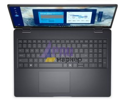 Лаптоп Dell Pro 16 PC16250, Intel 5 220U SIPP (10 cores, up to 5.0 GHz), 16" FHD+(1920x1200) 300nits AG, 16 GB: 1x16 GB, DDR5, 5600 MT/s, 512 GB SSD, Intel Graphics, FHD HDR IR Cam and Mic, Wi-Fi 6E, FPR, Backlit Kb, Win11 Pro, Magnetite, 3Y PS