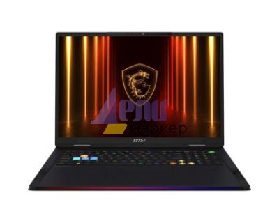 Лаптоп MSI Raider A18 HX A9WIG, NVIDIA GeForce RTX 5080 16GB GDDR7 1334 AI TOPS, AMD Ryzen 9 9955HX3D (16C/32T Up to 5.4 GHz, 128 MB L3), 18" 16:10 UHD+ (3840x2400), MiniLED, 120Hz, 64GB DDR5 2x32 Up to DDR5-5600, 2TB PCIe Gen4x4 SSD, Wi-Fi 7, Windows 11