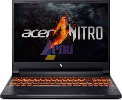 Лаптоп Acer Nitro 16, ANV16-71-76BW, Intel Core i7-14650HX (up to 5.2GHz, 30MB), 16" FHD IPS up to 165Hz SlimBezel, 16GB DDR5 (1 slot free), 512GB PCIe NVMe SSD, GeForce RTX 4050 6GB GDDR6, Wi-Fi 6 AX201+BT5.1, Killer E2650, HD Cam, KB Backlight, No OS, B