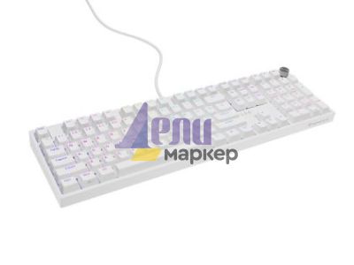 Клавиатура Genesis Mechanical Gaming Keyboard Thor 404 White RGB Backlight Gateron Peach Silent, US Layout
