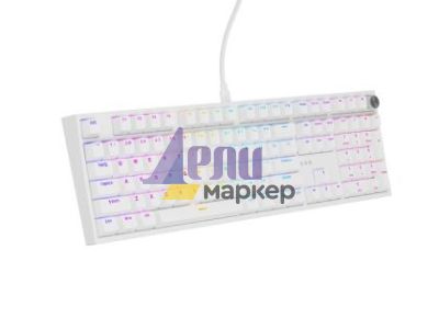 Клавиатура Genesis Mechanical Gaming Keyboard Thor 404 White RGB Backlight Gateron Peach Silent, US Layout