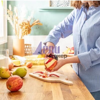 Белачка Tefal K2071014, Ingenio, Peeler, Kitchen tool, Stainless steel blades, 30x9.8x3.6cm, Up to 230°C, Dishwasher safe, black and red