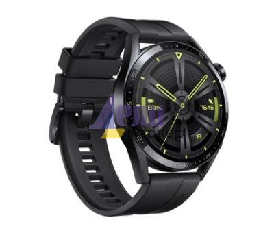 Часовник Huawei Watch GT 3 46mm, Active Jupiter-B19S, 1.43", Amoled, 466x466, PPI 326, 4GB, Bluetooth 5.2 supports BLE/BR/EDR, 5ATM, NFC, GPS, Battery 455 maAh, Black Fluoroelastomer Strap