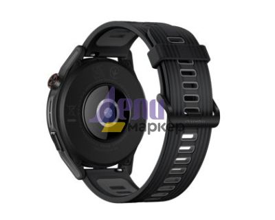 Часовник Huawei Watch GT Runner Runner-B19S, 1.43", Amoled,466x466, 4GB, BT(2.4 GHz, supports BT5.2 and BR+BLE+EDR), WR 5ATM, GPS, WiFi,NFC, Battery 451mAh, Ultra-long battery life 14 days,Harmony OS, APP Galery Black Silicone strap