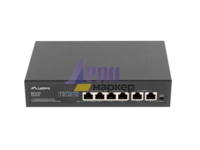 Комутатор Lanberg switch 4x 100mb poe+/2x 100mb unmanaged rack 10"/19" fast ethernet 60w