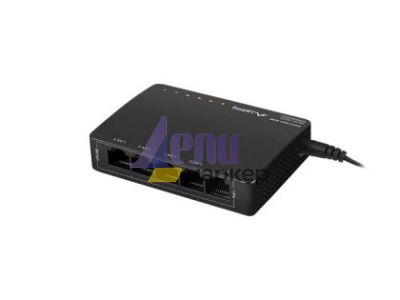 Комутатор Lanberg switch dsp3-1005-60w 5x 1GB poe+ (4 port poe 30w/port max 60w) unmanaged desktop