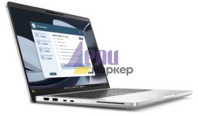 Лаптоп Dell Pro 14 Plus PB14255, AMD Ryzen 5 PRO 230 (22 MB cache, 6cores, up to 4.9 GHz, 16 TOPS NPU), 14" FHD+(1920x1200) IPS, 300nits AG, 16 GB: LPDDR5, 7500 MT/s, dc (onboard), 512 GB SSD, AMD Radeon 760M graphics, FHD HDR IR Cam and Mic, Wi-Fi 7, FPR