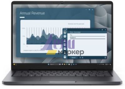 Лаптоп Dell Pro 14 PC14255, AMD Ryzen 5 PRO 230, 14" FHD+(1920x1200) IPS 300nits AG, 1x16 GB DDR5 5600 MT/s, 512 GB SSD, AMD Radeon 760M graphics, FHD HDR IR Cam and Mic, Wi-Fi 6E, FPR, Backlit Kb, Win11 Pro, Magn, 3Y + Dell Pro 14-16 Premium Slim Backpac