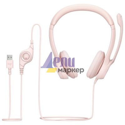 Слушалки Logitech H390 USB Computer Headset - ROSE - USB - N/A - EMEA-914