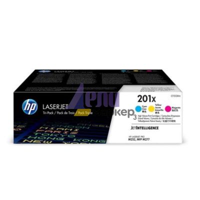 Консуматив HP 201X 3-pack High Yield Cyan/Magenta/Yellow Original LaserJet Toner Cartridges