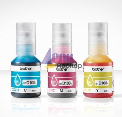 Консуматив BTD100CLVAL Brother Coloured Multipack Ink Bottles