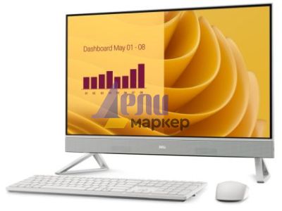 Настолен компютър - всичко в едно Dell 27 All-in-One EC27250, Intel Core 7 150U(12MB cache, 10 cores, up to 5.4 GHz), 27" FHD (1920x1080) Touch  WVA, 16GB, 2x8GB, DDR5, 5200 MT/s, 1TB M.2 PCIe SSD, GeForce MX570A with 2GB GDDR6, Triangle Stand, 5MP IR Til