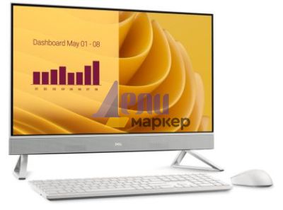 Настолен компютър - всичко в едно Dell 27 All-in-One EC27250, Intel Core 7 150U(12MB cache, 10 cores, up to 5.4 GHz), 27" FHD (1920x1080) Touch  WVA, 16GB, 2x8GB, DDR5, 5200 MT/s, 1TB M.2 PCIe SSD, GeForce MX570A with 2GB GDDR6, Triangle Stand, 5MP IR Til