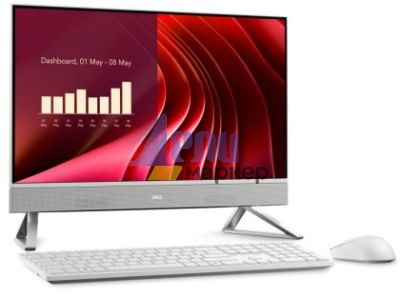 Настолен компютър - всичко в едно Dell 24 All-in-One EC24250, Intel Core 7 150U(12MB cache, 10 cores, up to 5.4 GHz), 23.8" FHD (1920x1080) AG WVA, 16GB, 2x8GB, DDR5, 5200 MT/s, 1TB M.2 PCIe SSD, Intel Graphics, Triangle Stand, 5MP IR Tilt Cam, WiFi 6E+BT