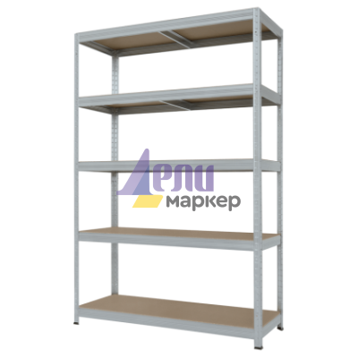 Метален стелаж STAR PLUS 180x120x45 см, до 250 кг на рафт - цинк