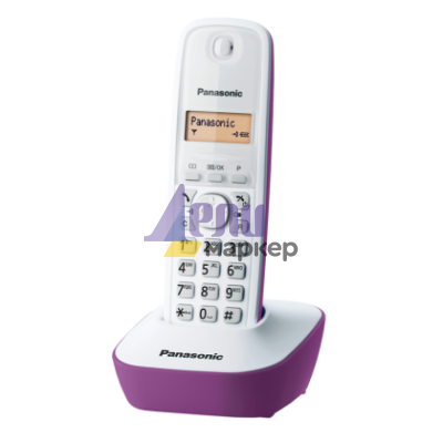 Безжичен DECT телефон Panasonic KX-TG1611 - лилав