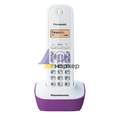 Безжичен DECT телефон Panasonic KX-TG1611 - лилав
