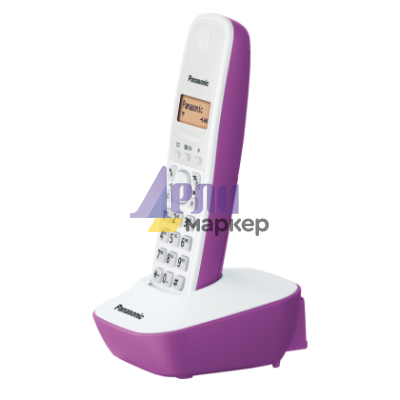 Безжичен DECT телефон Panasonic KX-TG1611 - лилав