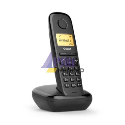 Безжичен DECT телефон Gigaset A170 - черен