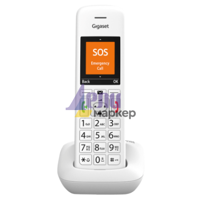 Безжичен DECT телефон Gigaset E390 - бял