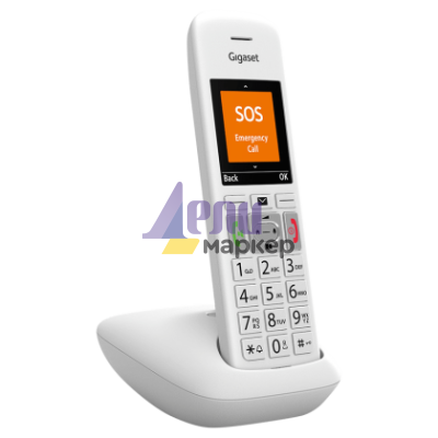 Безжичен DECT телефон Gigaset E390 - бял