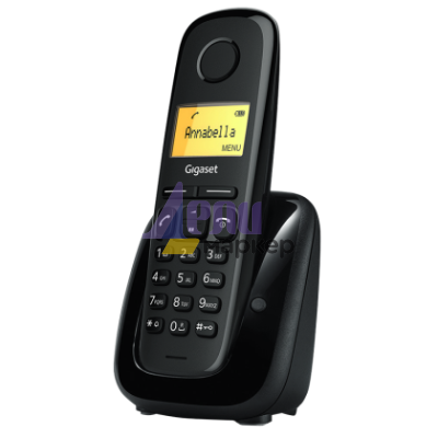 Безжичен DECT телефон Gigaset A180 - черен