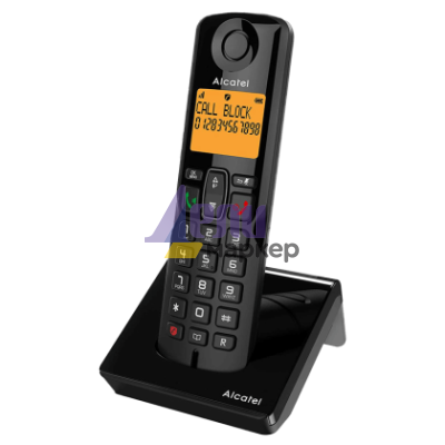 Безжичен DECT телефон Alcatel S280 EWE - черен