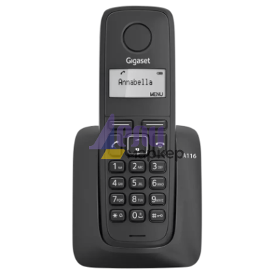 Безжичен DECT телефон Gigaset A116 - черен