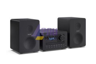 Аудио система Sharp Audio Systems XL-B514(BK), HI-FI MICRO SYSTEM, 40W (peak), FM radio with RDS,  Bluetooth v5.0, CD player, USB MP3 playback, 3.5mm Headphone jack / line-out, wooden speaker, Black