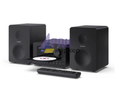 Аудио система Sharp Audio Systems XL-B514(BK), HI-FI MICRO SYSTEM, 40W (peak), FM radio with RDS,  Bluetooth v5.0, CD player, USB MP3 playback, 3.5mm Headphone jack / line-out, wooden speaker, Black