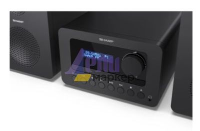 Аудио система Sharp Audio Systems XL-B514(BK), HI-FI MICRO SYSTEM, 40W (peak), FM radio with RDS,  Bluetooth v5.0, CD player, USB MP3 playback, 3.5mm Headphone jack / line-out, wooden speaker, Black