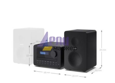 Аудио система Sharp Audio Systems XL-B514(BK), HI-FI MICRO SYSTEM, 40W (peak), FM radio with RDS,  Bluetooth v5.0, CD player, USB MP3 playback, 3.5mm Headphone jack / line-out, wooden speaker, Black