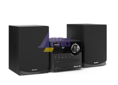 Аудио система Sharp Audio Systems XL-B512(BK), HI-FI MICRO SYSTEM, 45W total max power output, FM PLL tuner, Bluetooth v5.0, CD player, USB, 3.5mm Aux-in / line-in, wooden speaker, Black