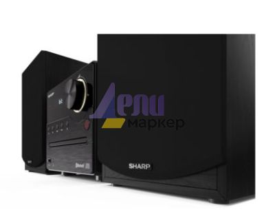Аудио система Sharp Audio Systems XL-B512(BK), HI-FI MICRO SYSTEM, 45W total max power output, FM PLL tuner, Bluetooth v5.0, CD player, USB, 3.5mm Aux-in / line-in, wooden speaker, Black