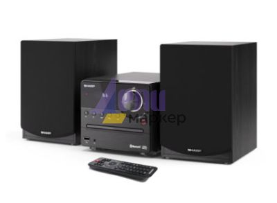 Аудио система Sharp Audio Systems XL-B512(BK), HI-FI MICRO SYSTEM, 45W total max power output, FM PLL tuner, Bluetooth v5.0, CD player, USB, 3.5mm Aux-in / line-in, wooden speaker, Black