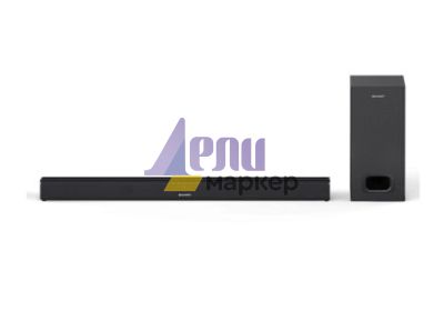 Аудио система Sharp Soundbar HT-SBW110, SLIM 180W 2.1 Wired Subwoofer, HDMI & BLUETOOTH, wireless music streaming, HDMI ARC/CEC, 3.5mm Aux-in, Digital Optical Audio Input, Matt black