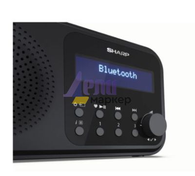 Радио Sharp Radios DR-P420(BK), PORTABLE DIGITAL RADIO, Bluetooth 5.0, 20 DAB+/DAB/FM, Auto time/date, LCD Display, Dual alarm,Micro USB x1 (power supply),3.5mm Headphone jack / line-out, Black
