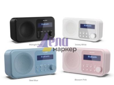 Радио Sharp Radios DR-P420(BK), PORTABLE DIGITAL RADIO, Bluetooth 5.0, 20 DAB+/DAB/FM, Auto time/date, LCD Display, Dual alarm,Micro USB x1 (power supply),3.5mm Headphone jack / line-out, Black