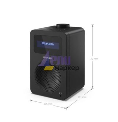 Радио Sharp Radios DR-430(BK), DIGITAL RADIO, Bluetooth 5.0, 5W, 20 DAB+/DAB/FM, Auto time/date, LCD Display, Dual alarm, 3.5mm Headphone jack / line-out, Black