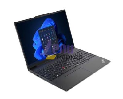 Лаптоп Lenovo ThinkPad E16 G2 Intel Core Ultra 7 155H (up to 4.8GHz, 24MB), 16GB DDR5-5600, 1TB SSD, 16" WUXGA (1920x1200) IPS AG, Intel Arc Graphics, FHD&IR Cam, Backlit KB, Black, WLAN, BT, 3cell, FPR, DOS, 3Y Onsite