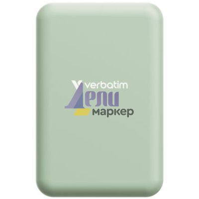 Външна батерия Verbatim Charge 'n' Go Essentials Power Bank Magnetic Wireless 20000mAh Green