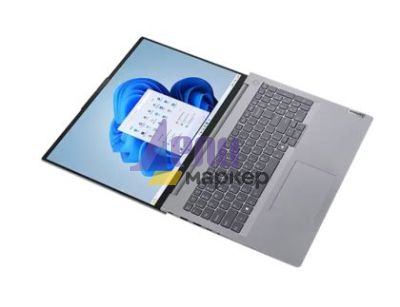 Лаптоп Lenovo ThinkBook 16 G7 AMD Ryzen 5 7535HS (up to 4.55GHz, 16MB),16GB DDR5-4800, 512GB SSD, 16" WUXGA (1920x1200) IPS AG, Integrated AMD Graphics, FHD&IR Cam, Backlit KB, 3 cell, WLAN, BT, FPR, DOS, 3Y Onsite