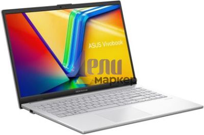 Лаптоп Asus Vivobook Go E1504FA-BQ2424W, AMD, Ryzen R5-7520U 2.8GHz (6MB Cache, up to 4.3GHz, 4 cores, 8 Threads),15.6" FHD (1920x1080),16GB (on bd) LPDDR5 , 1TB SSD G3,  AMD Radeon Graphics,Backlit ,Chiclet Keyboard, Windows 11 Home, Cool  Silver