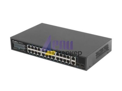 Комутатор Lanberg Switch 24 x 100MB POE+/2 x Combo Rack 19" Gigabit Ethernet, 250W