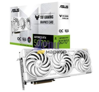 Видео карта Asus TUF Gaming GeForce RTX 5070 Ti 16GB GDDR7 OC White