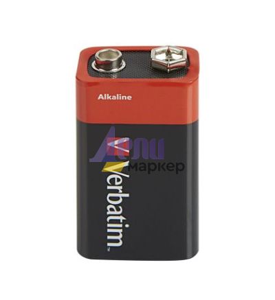 Батерия Verbatim ALKALINE BATTERY 9V 1 PACK (HANGCARD)