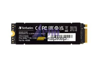 Твърд диск Verbatim Vi7000G Internal PCIe NVMe M.2 SSD 2TB