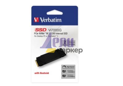 Твърд диск Verbatim Vi7000G Internal PCIe NVMe M.2 SSD 2TB